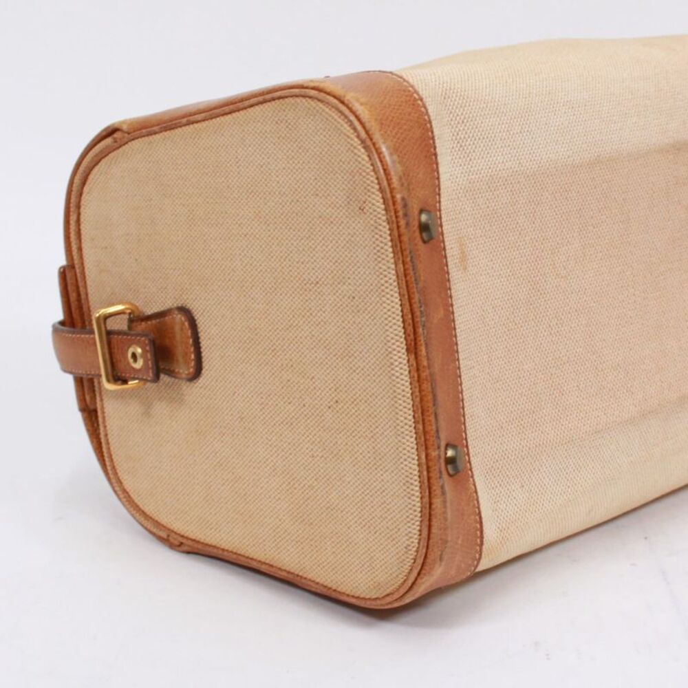 Hermes Leather Canvas Boston Bag - Picture 7 of 10